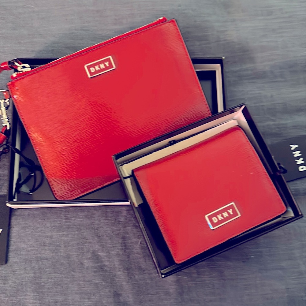 DKNY Gigi wristlet & flat wallet